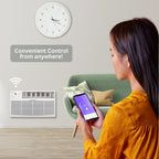 olmo 8,000 btu 115v through-the-wall air conditioner with, side view