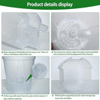Cdd's Path 6-Pack Bare Root Planter Self Watering Pots Set with Holes for Indoor/Outdoor Plants, 2 Each of 5, 6 and 7 Inch Planter Pot with Watering Hole/Reservoir and Air Pipes, Clear