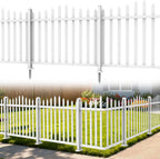 3 sets vinyl picket fence panels white 84''wx36''h, main product view
