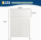 garvee 2pcs metal garden privacy screen 72x47, freestanding, front angle view