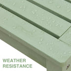 Psilvam Outdoor Bench, Two Person Poly Lumber Porch Bench, Weatherproof Garden Bench That Never Rot and Fade, All-Weather Patio Bench Suit for Garden, Porch, and Park (Green)