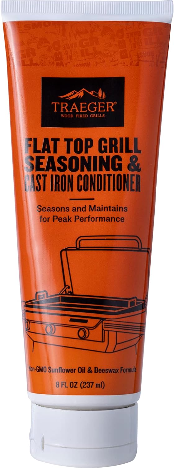 Traeger Grills P.A.L. Pop-and-Lock Storage Bin & Grills Flat Top Griddle Seasoning & Cast Iron Conditioner