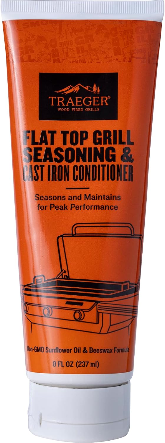 Traeger Grills P.A.L. Pop-and-Lock Storage Bin & Grills Flat Top Griddle Seasoning & Cast Iron Conditioner