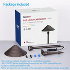 LEONLITE 12-Pack 5CCT LED Low Voltage Landscape Lights, 3W Cast-Aluminum 12-24V Pathway Lights, 1800K-5000K IP65 Path Lights, ETL Listed Landscape Lighting Wired for Yard Lawn, Oil Rubbed Bronze