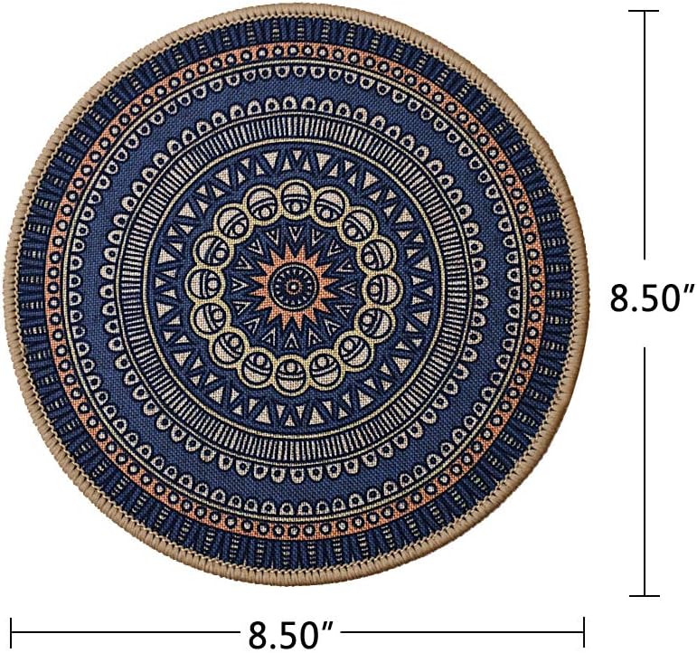Boho Plant Pot Mat Absorbent Non Slip for Table Desk Floor 8.5" Set of 6