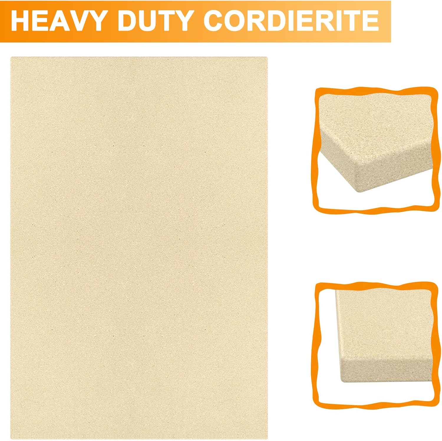 Extra Large Pizza Stone for Oven,Grilling,Pellet Grill,Pizza & Bread Baking | 20"x13.5" Rectangular Cordierite Pizza Stone absorbs extra moisture for crispy crust,heat-resistant,food safe & built to last