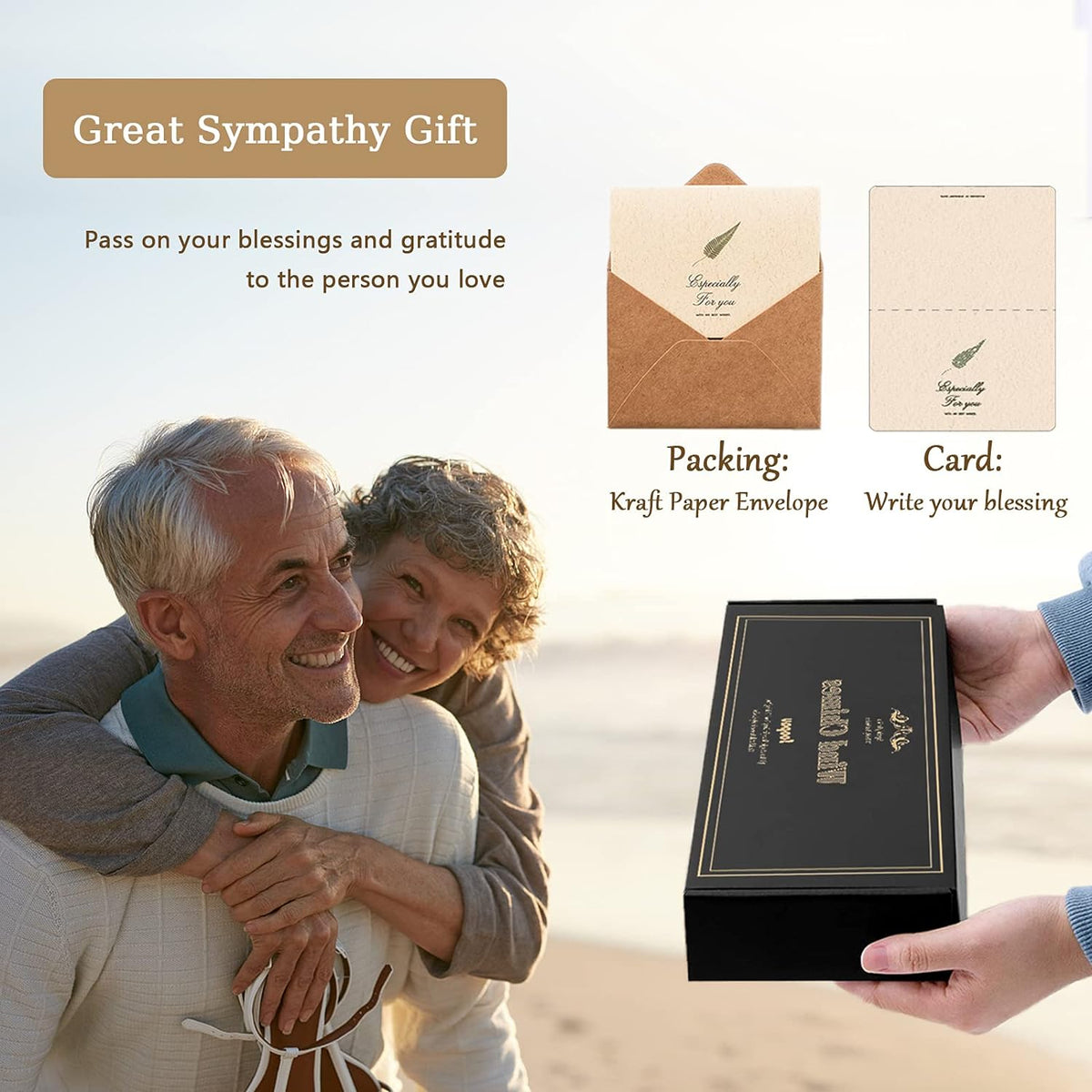 sympathy gifts for loss of loved one, wooden, close-up detail