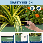 Garvee Galvanized Raised Garden Bed Outdoor, 8x4x1.5 ft Metal Planter Box for Flowers Vegetables, Rust-Resistant Raised Garden Beds for Gardening, Easy Assembly Outdoor Garden Box & Planters, Green