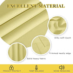 NICETOWN Blackout Curtain Drape 72 inch Long - Grommet Noise Reducing Thermal Insulated Modern Window Treatments for Bedroom Living Room (1 Panel, 52 x 72 Inch, Paler Yellow)