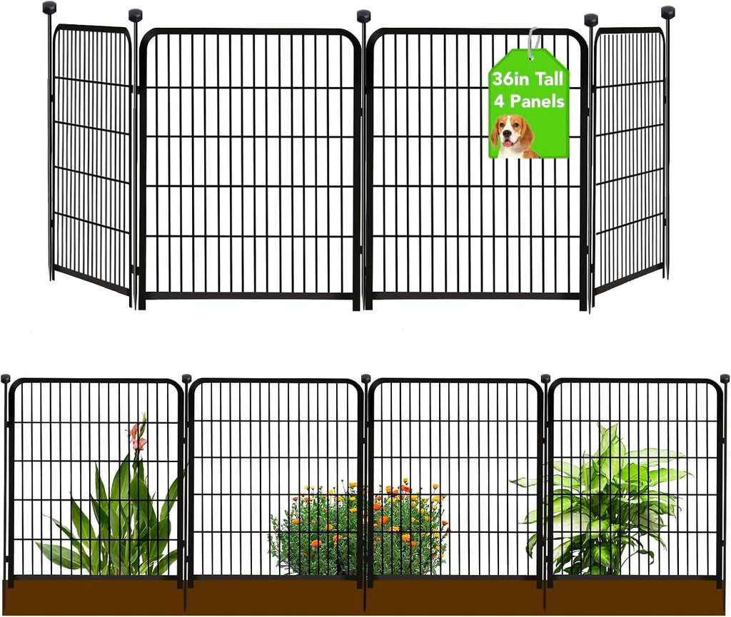 getlay garden fencing 36 inch high, 4 panels shown in use