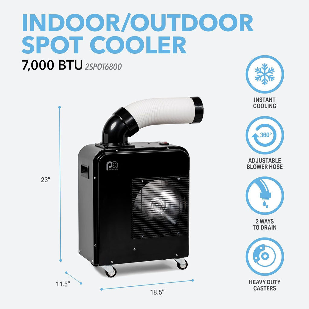 perfect aire spot cooler portable ac air conditioner shown in use