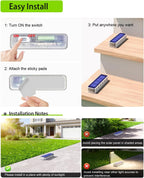 DetarZinLED Solar Step Lights, 12 LEDs 2-Sided Glow, IP68 4 Pack Warm White | IP68 Waterproof, Solar Powered, Auto ON/OFF, Stick on, Sturdy Polycarbonate Shell, for Outdoor Dock, Deck, Flat, Stair, Porch
