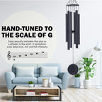 Wind Chimes for Outside Deep Tone - 38'' Wind Chimes Outdoor Clearance, Deep Tone, Windchimes Outdoors, Memorial, Sympathy Gift, Garden Patio, Home Décor (Black)