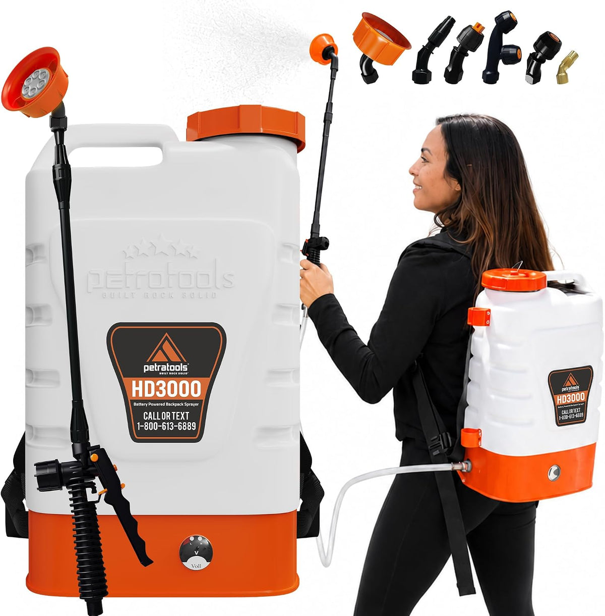 petratools 3 gallon battery powered backpack sprayer, main product view