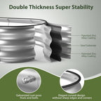 winpull raised garden bed kit, 4x2x1 ft galvanized, close-up detail