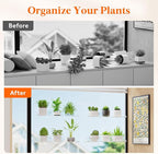 Lifewit Window Plant Floating Shelves 14.6x3.6, 2 Pack Acrylic Suction Cup Shelf, Window Sill Extender for Indoor Succulent Plants, Micro Greens, Seed Starter Pots, Herb Planters 37 x 9 cm/14.6x3.6