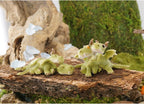 Top Collection Miniature Fairy Garden and Terrarium Mini Dragons Cuddling Figurine, Green