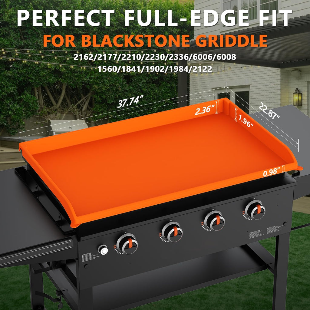 36" Silicone Griddle Cover - Full Protection Grill Topper Mat | Food-grade, Oil and Waterproof, All Year Round, 450°F Heat Resistant, Easy to Clean, Outdoor Griddle Accessories