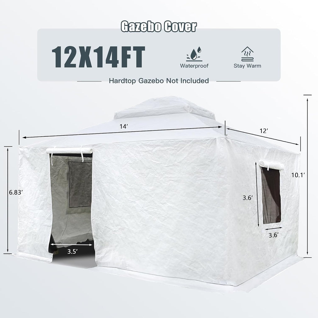 domi 12'x14' outdoor gazebo cover for winter, package contents