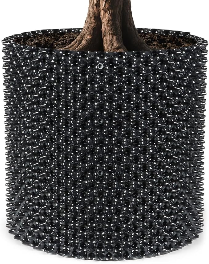 Air Pruning Containers, 40 Gallon Air Pruning Planters, Sturdy Plastic Roots Control Planter Container for Tree Grow Outdoor, Garden Self-Planting Planters, Size 24"x24", Black, 2P