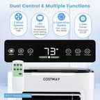 costway portable air conditioner, 9000 btu portable ac, side view
