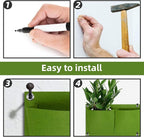 Hanging Planting Grow Bags, 9 Pockets Hanging Vertical Wall Planter Wall Mounted Grow Bag Outdoor Indoor Gardening Vertical Greening Flower Container, Planting Bags Storage Bags(0.5 m × 0.5 m, Green)