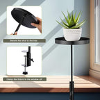 1 Pcs Window Sill Plant Shelf 7.9''D x 14.2''H Adjustable Window Shelf Windowsill Clamp Tray for Indoor Plants Metal Windowsill Extension Tray Planter Floating Shelves for Indoor Outdoor