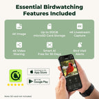 kiwibit solar powered smart bird feeder with camera, view 9
