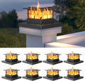 lutec 8 pack solar post cap lights, ip65, main product view