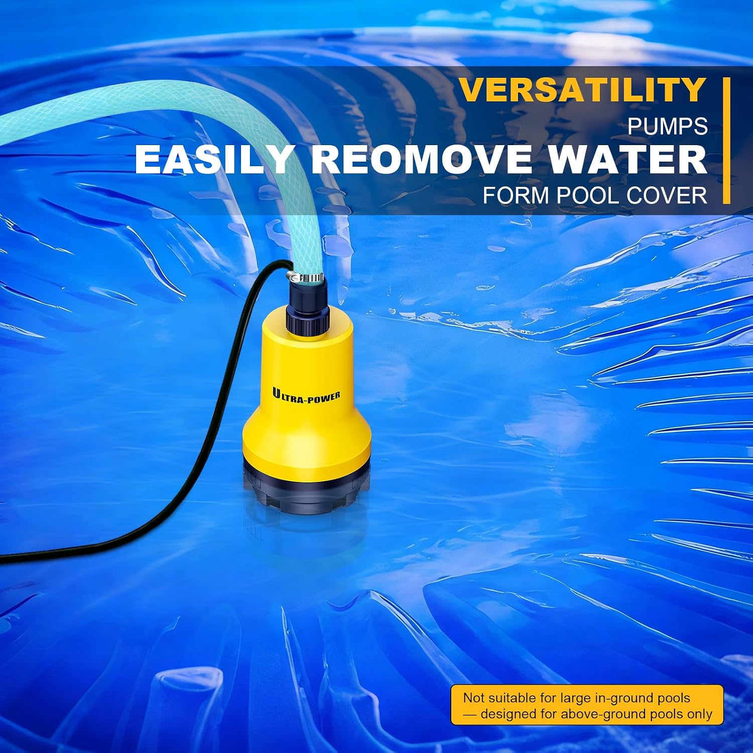 Cordless Submersible Water Pump for DeWALT 20V MAX (Bare Tool) | 17 GPM High Flow Sump Motor; Rapid Drainage Suited To Flooded Pool, Hot Tub, Spa, Basement And Garden Utility Operations
