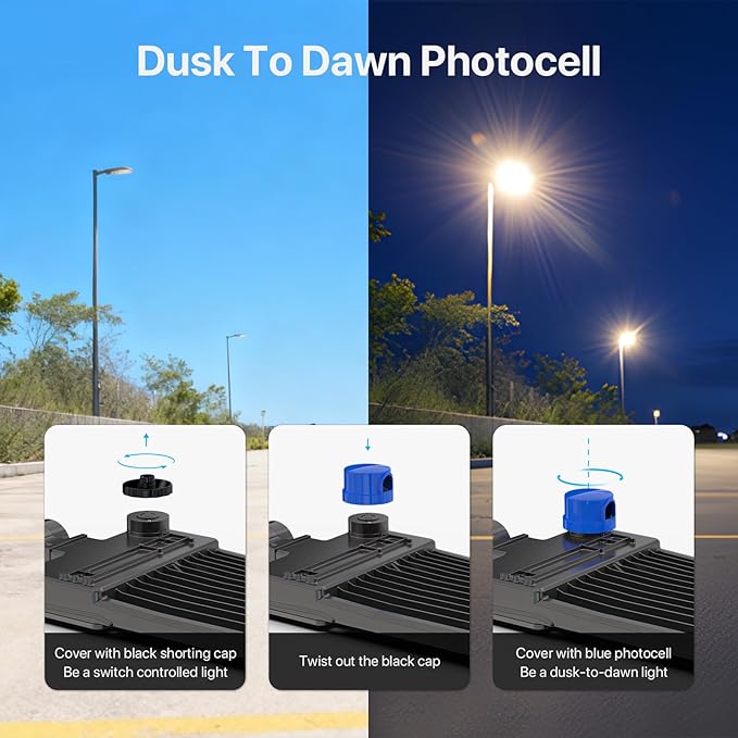 HYPERLITE LED Parking Lot Lights Outdoor - 400W 60000lm UL Listed Led Parking Lights Dusk to Dawn - 5000K Slip Fitter Mount LED Pole Light for Stadium Street Barn Yard Driveway Roadway - AC100-277V