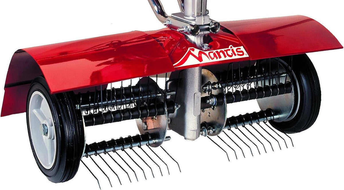 mantis 5222 power tiller dethatcher attachment for gardening, main product view