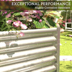 FRIZIONE 3pcs 4x2ft Galvanized Raised Garden Bed Outdoor,Above Ground Garden Bed for Vegetable,Metal Raised Beds for Flower,Steel Raised Beds for Gardening