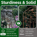 4 Pack 32'' Indoor Plant Trellis for Potted Plants Climbing Outdoor Metal Garden Trellis Houseplants Flowers Vine Ivy,Fan Shape, Black