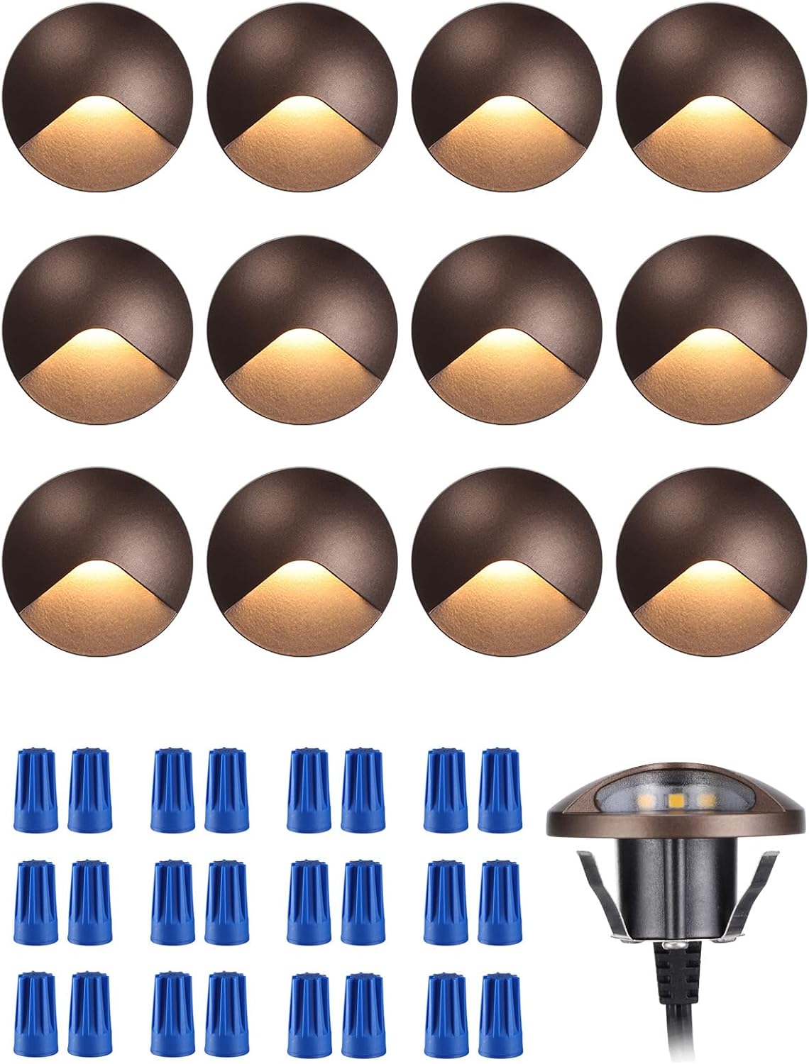 leonlite 12-pack recessed low voltage led deck light, main product view