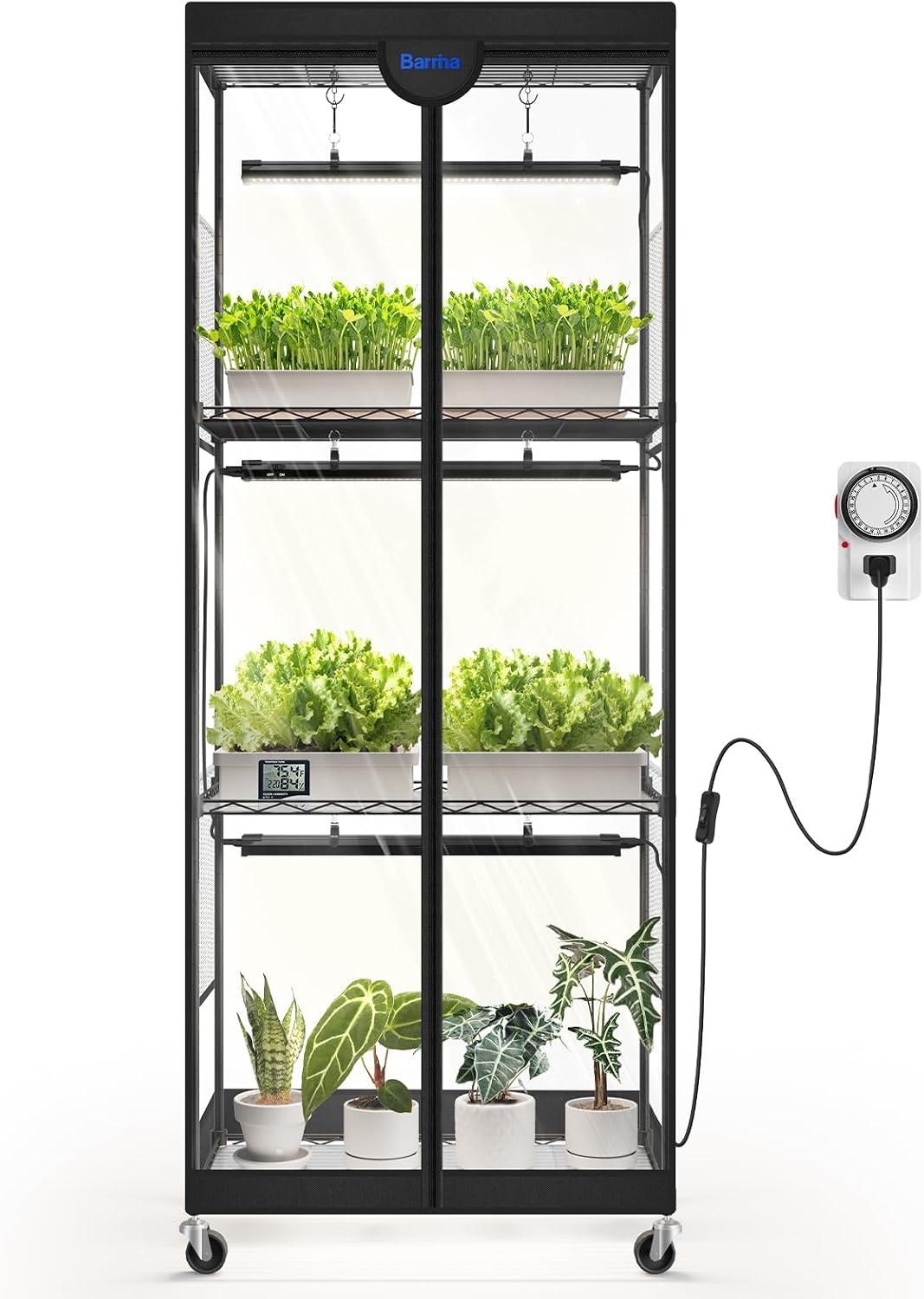 barrina lp600 indoor greenhouse with grow light, 4, main product view