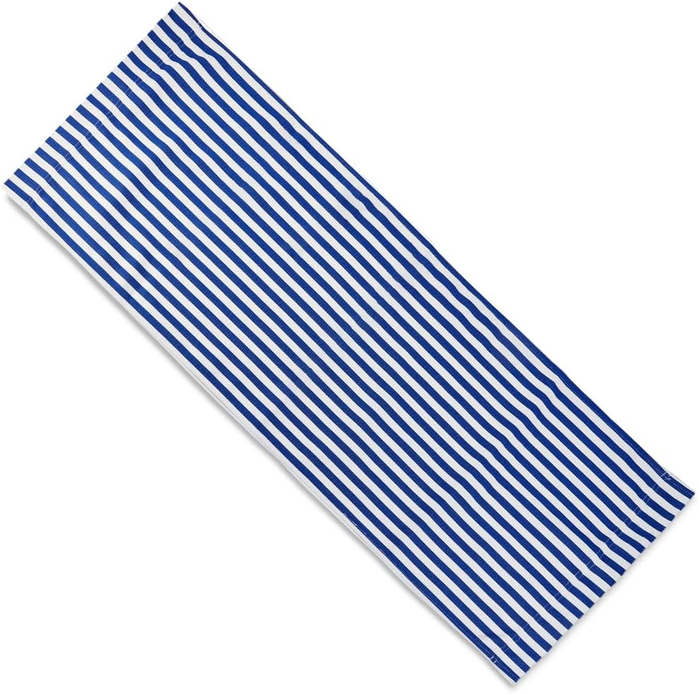 GORGECRAFT 118X43cm Beach Sling Chair Replacement Canvas Outdoor Folding Lounge Chairs Cloth Replacements Twill Weave Reclining Sling Chair Fabric for Summer Sunbathing Garden Courtyard, Dark Blue
