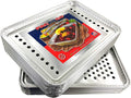 Pactogo 16" x 11" Aluminum Foil BBQ Gourmet Grill Topper Pan (Pack of 12)