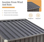 Vongrasig Outdoor Storage Shed, 6 x 4 FT Outside Metal Garden Shed with Large Window and Lockable Door, Waterproof Tool Shed for Backyard Patio, Lawn and Garden (Gray)