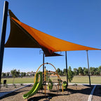 Patio Paradise 28' x 28' x 28' Sun Shade Sail Triangle Canopy Shade Cloth Fabric Sunlight Block Patio Pergola Cover HDPE Deck Awning for Outdoor Backyard Roof Shading, Orange