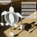 4Pack 8inch Sublimation Wind Spinner Blanks 3D Aluminum Metal Wind Sculpture Kinetic Spinners for Yard and Garden Indoor Art Ornaments Hanging Decoration (Turtle)
