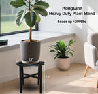 Plant Stand Indoor Outdoor,13 Inch Tall Metal Plant Stands Riser,Heavy Duty Wrought Iron Pedestal Holders for Large Flower Pot,Outside Rust-Proof Black Flower Display Shelf for Patio,1-Pack