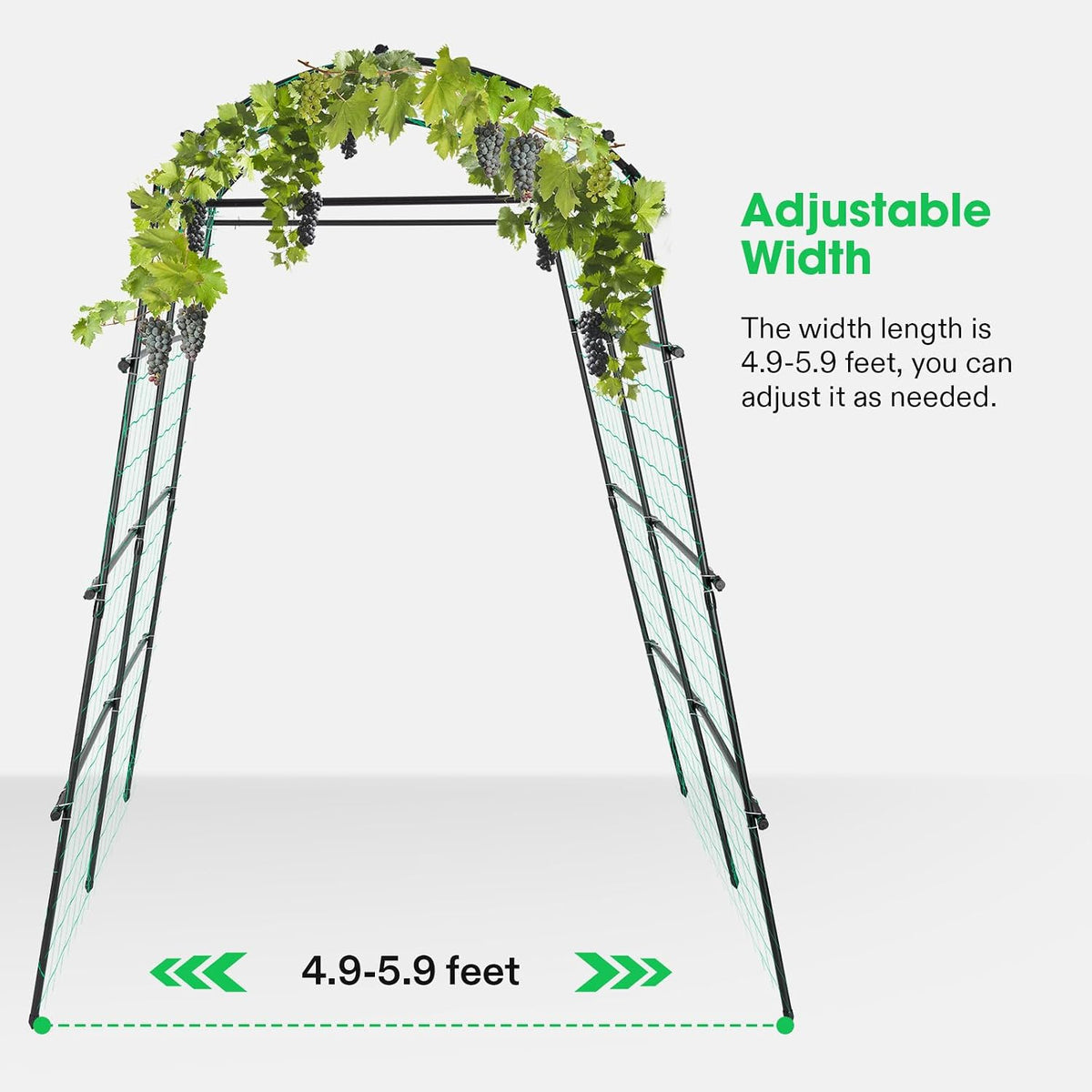vivosun 7ft. arch trellis for climbing plants, 7 showing dimensions