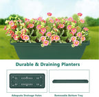 OYEAL Raised Garden Bed 4 Tier Vertical Garden Planters Indoor Outdoor Raised Planter Box with Legs Elevated Herb Garden Planter for Flowers Vegetables Plants, Green, 16.8 * 18.3 * 41.5 Inches