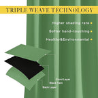NICETOWN Blackout Curtains for Sliding Glass Door Room Divider Noise Reduce Curtain Panel Portable Window Screen Sliding Partition, W100 x L102 inches, 1 Panel, Froest Green