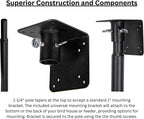 Universal Mounting Pole Kit - Heavy Duty Bird House or Bird Feeder Pole for Outdoors, Galvanized Steel, Threaded Joints, 30 lb Capacity, Auger Base