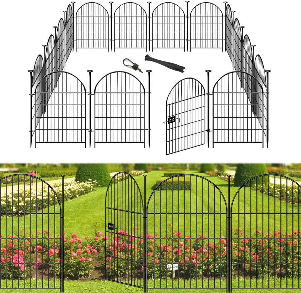 12 panels dog fence outdoor for yard, 40in, main product view