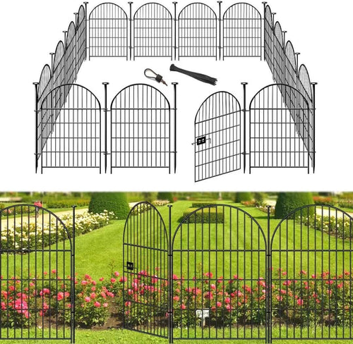 12 panels dog fence outdoor for yard, 40in, main product view