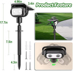 Nreonrick Solar Spot Lights 360° Adjustable Solar Lights Outdoor IP65 Waterproof with 2-in-1 Solar Powered Spotlights for Landscape Lighting for Garden, Yard, Pathway (Cool White, 4 Pack)