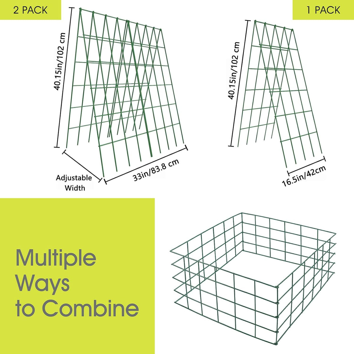 rifny cucumber trellis for raised bed, garden trellis, side view